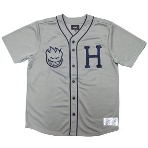 メンズ シャツ 半袖 HUF SPITFIRE ハフ スピットファイア コラボ ジェリー ベースボール BASEBALL JERSEY 3色 OOO｜sunscalif