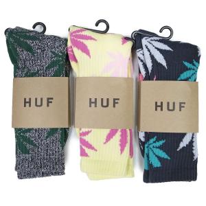 huf ソックス 本物 ハフ 靴下 メンズ プラントライフ 葉っぱ スケート PLANTLIFE CREW SOCKS 3色 OOO｜sunscalif