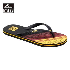 REEF リーフ ビーチサンダル メンズ ブランド おしゃれ サンダル ストライプ ストライプ柄 ラバー サーフ サーフブランド 黒 赤 サンセット｜sunscalif