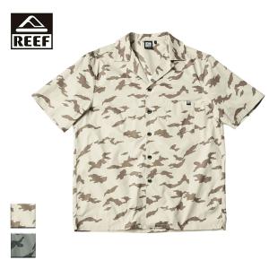 シャツ 半袖 メンズ ブランド おしゃれ REEF リーフ 半袖シャツ オープンカラーシャツ 柄シャツ 柄 カモ カモ柄 カモフラ 迷彩 迷彩柄｜sunscalif