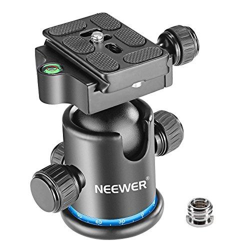 Neewer プロメタル三脚ボールヘッド　360度回転可　1/4インチクイックシュープレート、バブル...
