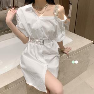 白 ワンピース オフショルの商品一覧 通販 Yahoo ショッピング