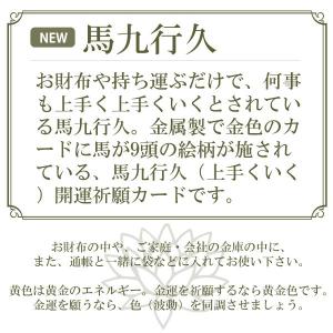 開運グッズ 開運カード 馬九行久 お守り 金運...の詳細画像1