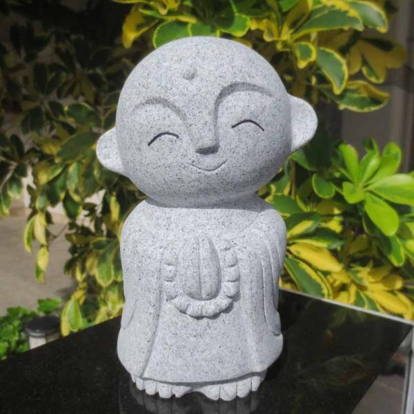 おじぞうさん おじぞうさま かわいい 癒しのお地蔵さん 置物 地蔵菩薩 仏像 彫刻品 みかげ石 GZ...