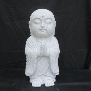 合掌地蔵 石像 祈り お地蔵さん お地蔵様 置物 御影石 : 仏像・仏具専