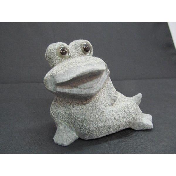 かえる カエル 置物 置き物 雑貨 石のオブジェ 石のフロッグ 送料無料  KE001  送料無料