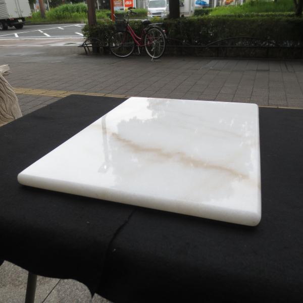ペストリーボード 天然大理石 400ｘ300ｘ20mｍ のし台 板石 こね台 中国産広西白 R丸面取...