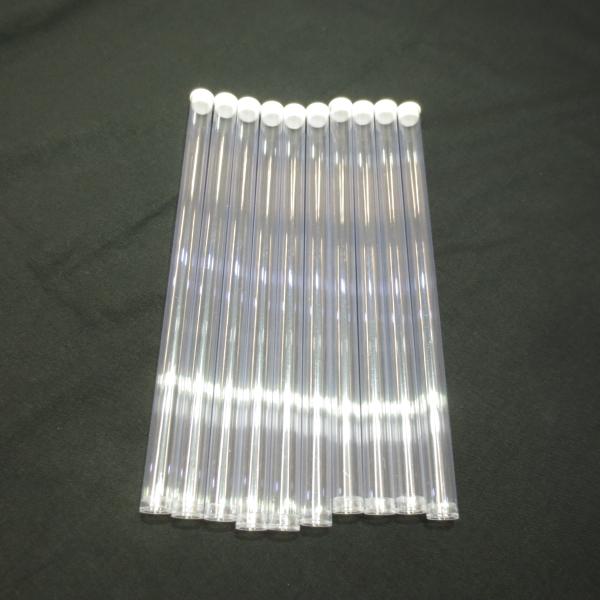 細長い筒 クリアケース 筒状 筒型 円筒形 プラスチックの容器 10本 クリックポストで全国送料無料...