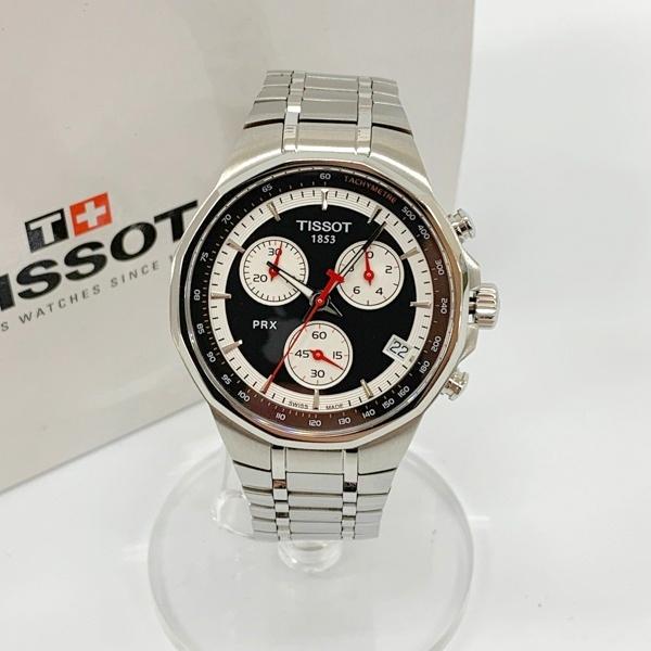 TISSOT ティソ PRX クロノグラフ クォーツ 腕時計 ウォッチ 美品 T077417A アナ...