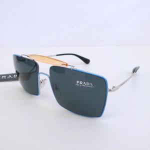 プラダ サングラス Spr57s スクエア ドライブ 紫外線対策 Salenew大人気 Uv アイウェア 5816 Prada 眼鏡 メンズ ブルー系 シルバー F11 If6312