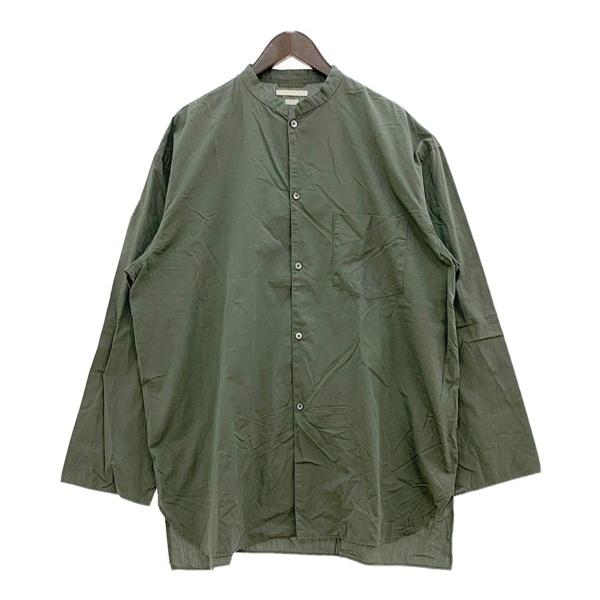 ブラームス High Coumt Chambray Stand Collar Shirt ハイカウン...