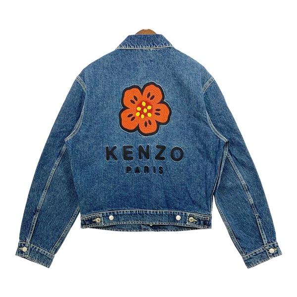 KENZO ケンゾー ボケ フラワー 刺繍 デニムジャケット 美品 ジージャン ロゴ Gジャン 古着...