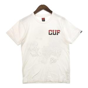 CHALLENGER HUF チャレンジャー ハフ CUF TEE Tシャツ カットソー 半袖 ロゴ バックプリント ネコポス可 メンズ Sサイズ ホワイト トップス DM8648■｜sunstep