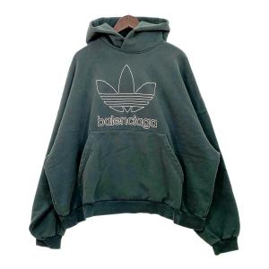 BALENCIAGA adidas HOODIE OVERSIZED ロゴ刺繍 スウェット パーカー フーディー オーバーサイズ メンズ Lサイズ バレンシアガ アディダス トップス DM10976■｜sunstep