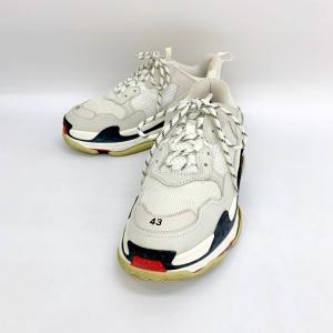 バレンシアガ TRIPLE S トリプルS ローカット スニーカー シューズ 533882 厚底 ボリュームソール メンズ 28.5cm ホワイト系 BALENCIAGA 靴 DF11401■｜sunstep