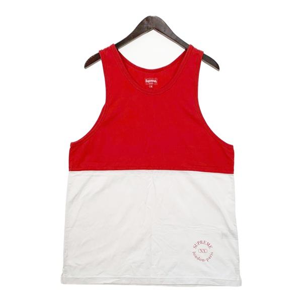 Supreme 19ss スプリットタンクトップ ノースリーブ インナーウェア コットン メンズ M...