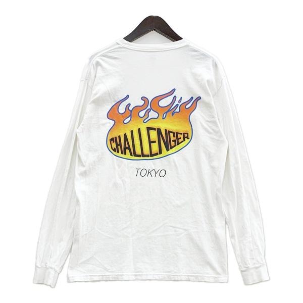 CHALLENGER チャレンジャー ファイヤーパターン ロングスリーブ Tシャツ ロンT FIRE...