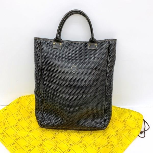 Felisi フェリージ 編み込み レザー トートバッグ 本革 バッグ 鞄 カバン メンズ  ブラッ...