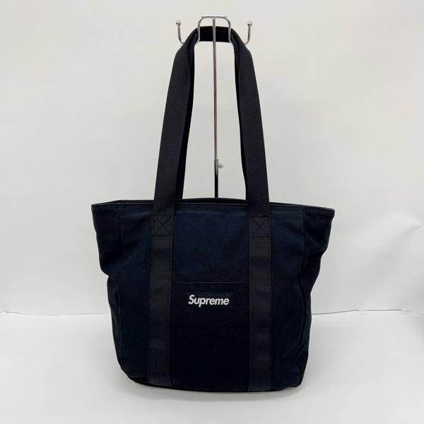 Supreme シュプリーム ボックスロゴ キャンバストートバッグ カバン 男女兼用 ブラック 鞄 ...