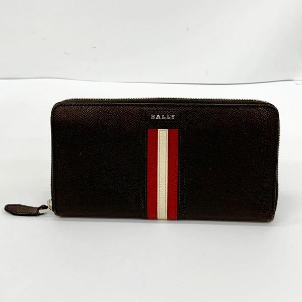 BALLY バリー 長財布 LETTERING TSP ラウンドジップ ロングウォレット メンズ ブ...