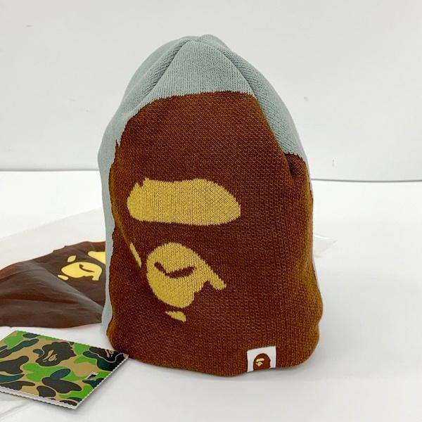 A BATHING APE ニット帽 APE HEAD KNIT CAP ニットキャップ ビーニー ...