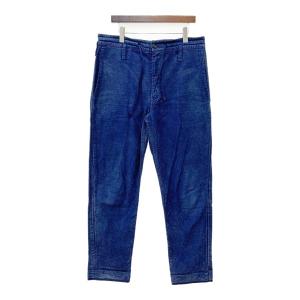 Porter classic ポータークラシック モールスキンパンツ Moleskin Pants テーパードパンツ メンズ Mサイズ ブルー ボトムス DM18632■