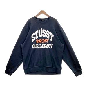 STUSSY ステューシー アワーレガシー OUR LEGACY スウェット トレーナー ワークショップ メンズ XXLサイズ ブラック トップス DM18597■