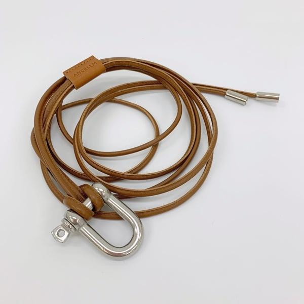 ANCELLM アンセルム LEATHER ROPE BELT レザーロープベルト 細ベルト ネック...