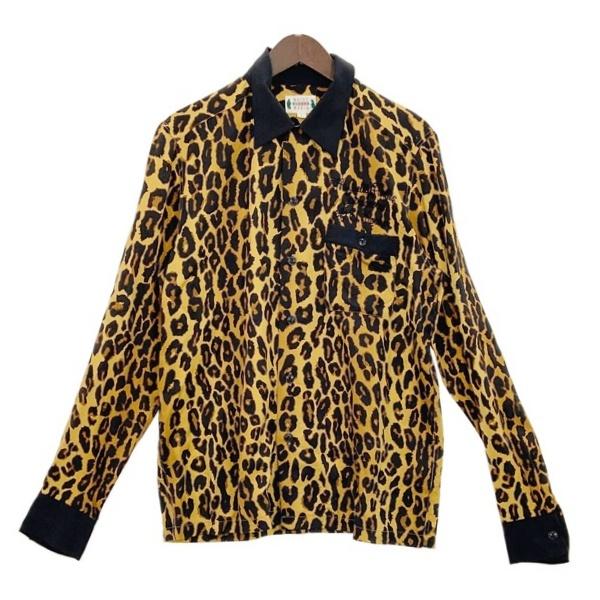 WACKO MARIA ワコマリア レオパードシャツ 長袖シャツ ヒョウ柄 メンズ Lサイズ レオパ...