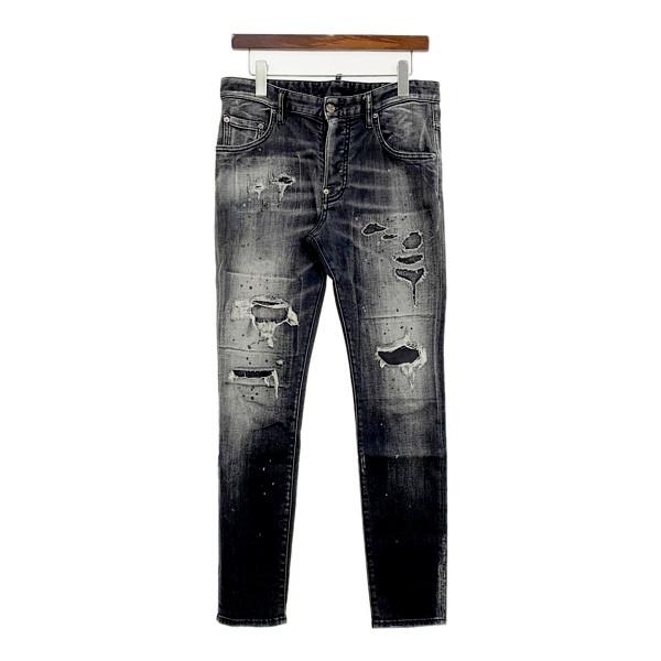 DSQUARED2 ディースクエアード ダメージジーンズ デニム スケータージーンズ メンズ 46 ...