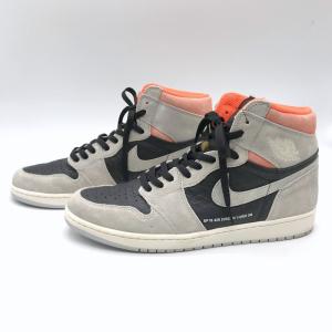 Nike スニーカー シューズ Air Jordan 1 Retro High Og メンズ 大きいサイズ B1314 靴 ハイカット 30cm 安心の定価販売 グレー オレンジ 箱付き