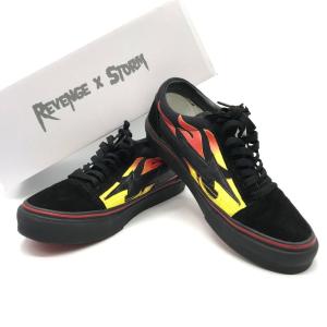 リベンジストーム 美品 スニーカー 2020モデル シューズ Flameスニーカー ストリート系 メンズ 27 0cm相当 B3374 靴 Revenge Us9 Storm ブラック