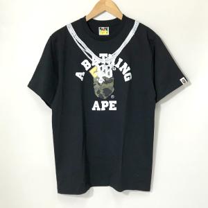 A BATHING APE Tシャツ 美品 001TEJ731928C Yellow Bucks THE HOPE 半袖 カットソー 限定販売 プリント ロゴ  古着  M アベイジングエイプ トップス A10213◆