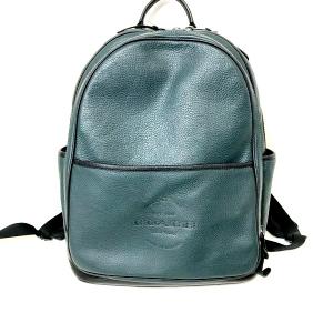 Coach Thompson Pebbled Leather Travel Teal Backpac...