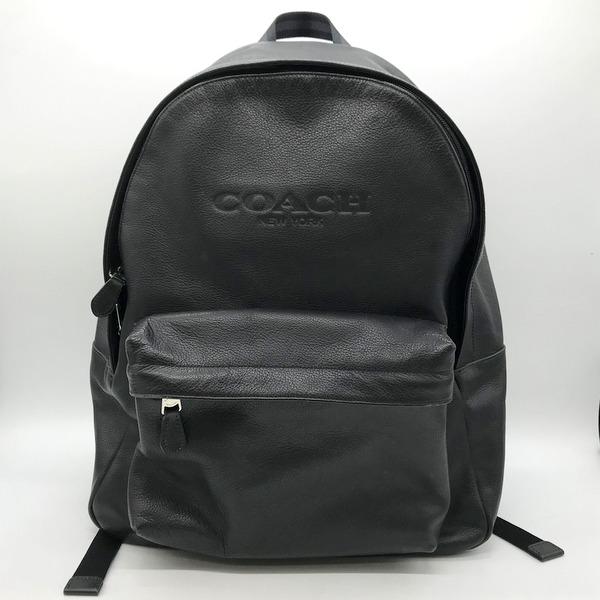 COACH オールレザー チャールズ リュックサック デイバッグ エンボス ロゴ 旅行 大容量 カジ...