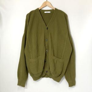 YASHIKI Soyokaze Cardigan YSK-21SS-KN06 ソヨカゼカーディガン ゆったり 鹿の子編み  メンズ 2 Lサイズ相当 オリーブ ヤシキ トップス  A4183◆｜sunstep