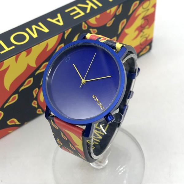 KOMONO 腕時計 美品 KOM-W1021 クオーツ ウォッチ アナログ Watch 総柄 カジ...