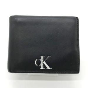 Calvin Klein Jeans 二つ折り財布 レザー 財布 ウォレット ミニ財布 ロゴ 小銭入れあり カードポケット4つ カジュアル  カルバンクライン 服飾小物 B10204◆｜sunstep