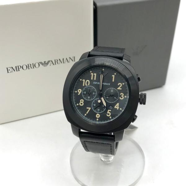 EMPORIO ARMANI 腕時計 AR-6061 ウォッチ クォーツ アナログ 防水 レザーバン...
