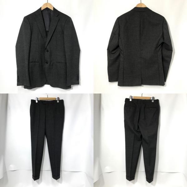 TOMORROWLAND スーツ セットアップ ビジネス 背抜き チェック柄 2ボタン オフィス 通...