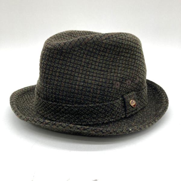 Boralino ボルサリーノ 中折れハット 中折れ帽 日本製 ウールハット  メンズ 56cm ブ...