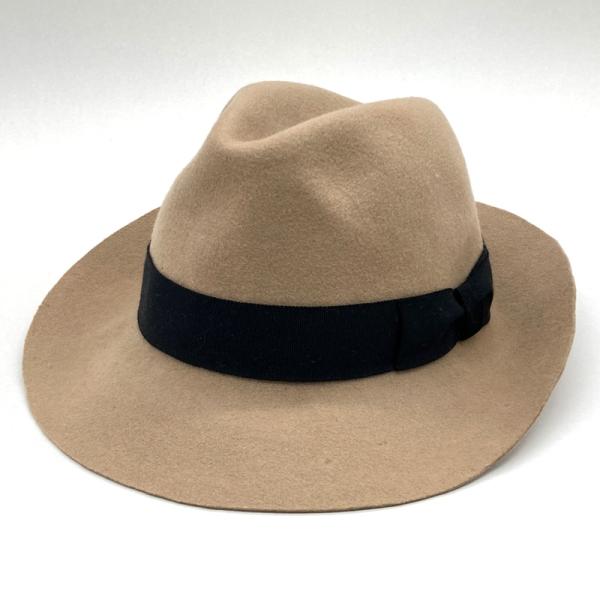 CA4LA カシラ フェドラハット 中折れ帽 ウールフェルト 帽子 ハット メンズ ベージュ 服飾小...