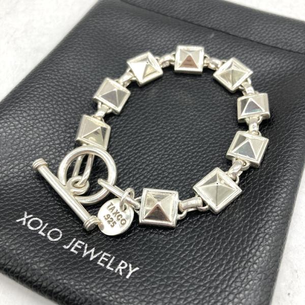XOLO JEWELRY ショロ ジュエリー スタッズ リンク ブレスレット メンズ シルバー 服飾...