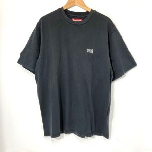 Supreme シュプリーム Tシャツ 半袖 クルーネック Warm Up Washed S/S Top メンズ Lサイズ ブラック トップス A16161◆