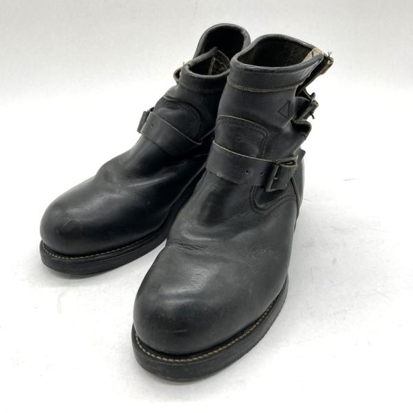 CHIPPEWA チペワ エンジニアブーツ ショート 訳あり メンズ 25.5相当 ブラック 靴 B...