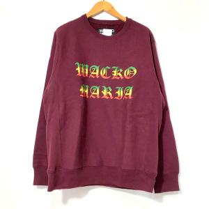 WACKO MARIA HEAVY WEIGHT CREW NECK SWEAT SHIRT コットン トレーナー スウェット メンズ Mサイズ ボルドー系 ワコマリア トップス A2881◆｜sunstep