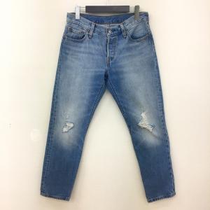 LEVIS 501CT ジーンズ デニム パンツ ジーパン ストレート ダメージ加工 古着 レディース W25 L32 インディゴ リーバイス ボトムス N17117●｜sunstep