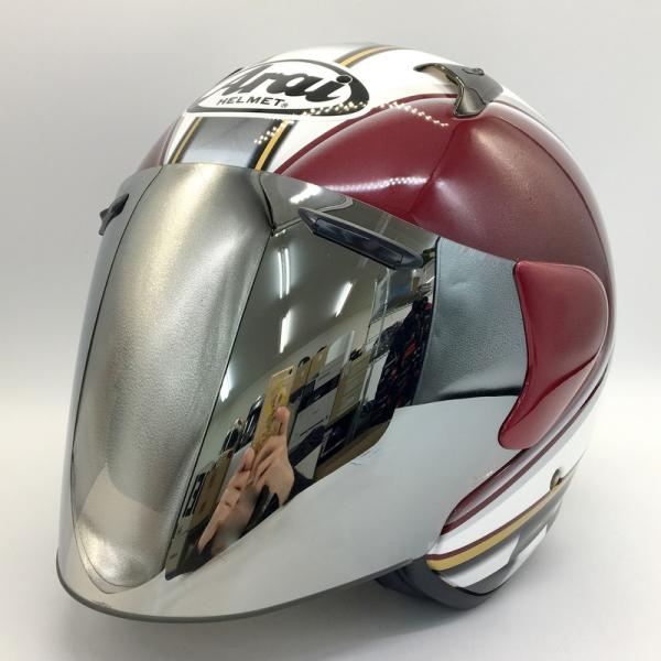 Arai SZ-F RETRO ジェットヘルメット シルバーミラーシールド装着 外装美品 除菌消臭済...