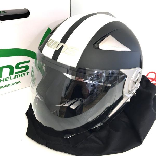 WINS ウインズ modify ジェットヘルメット Lサイズ ホワイト ブラック バイク用品 ◇T...