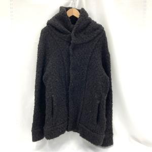 STRUM ストラム フーディー パーカー フード付きガウン ロービングツイードワッシャーウール STC068-01 Mサイズ ブラック ★SS2432